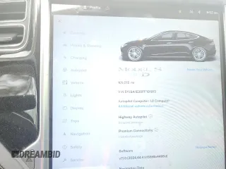 2015 Tesla Model S 85D with VIN 5YJSA1E20FF101913, listed as a Copart auction lot 49706935 with 109,515 mi miles and Salvage Title. Bid and sale history available at carsss.com. Image 9.