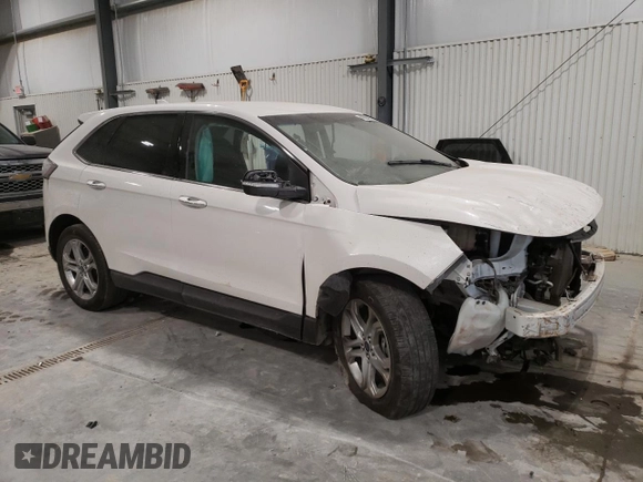2017 Ford Edge Titanium with VIN 2FMPK4K94HBB52137, listed as a Copart auction lot 41884255 with 0 mi miles and Salvage Title. Bid and sale history available at carsss.com. Image 4.