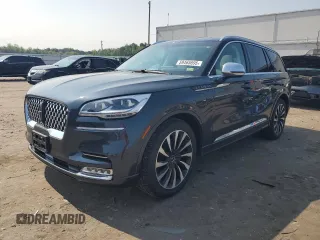 2021 Lincoln Aviator Black Label Grand Touring with VIN 5LMYJ9YY9MNL01169, listed as a Copart auction lot 59465695 with 50,133 mi miles and Salvage title. Bid and sale history available at DreamBid. Image 1.