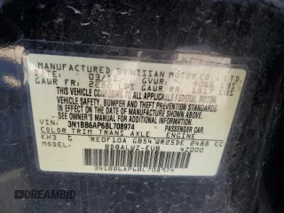 2011 Nissan Sentra SE-R z VIN 3N1BB6AP6BL708974, wystawiony jako Copart lot #42222005 z przebiegiem 180 346 mil mil oraz Szkoda całkowita • Salvage title. Historia ofert i sprzedaży dostępna na DreamBid. Obrazek 13.