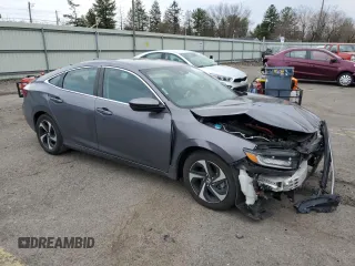 2021 Honda Insight EX with VIN 19XZE4F5XME010454, listed as a Copart auction lot 50452055 with 73,506 mi miles and Salvage Title. Bid and sale history available at carsss.com. Image 4.