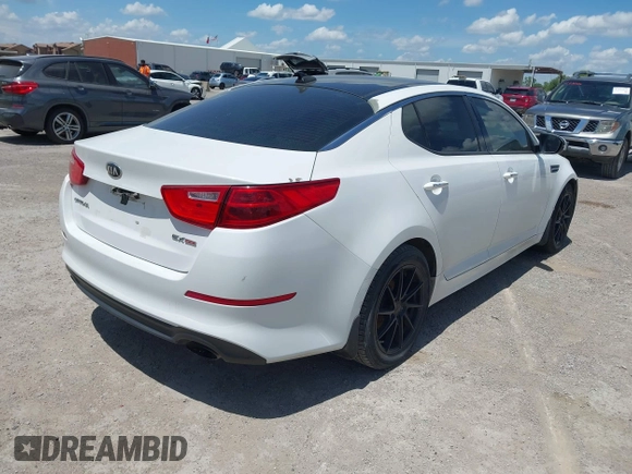 2015 Kia Optima EX with VIN 5XXGN4A77FG369058, listed as a IAAI auction lot 42621804 with 183,635 mi miles and . Bid and sale history available at DreamBid. Image 4.