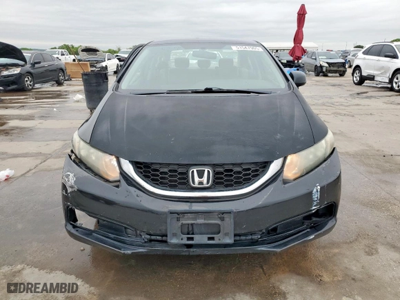 2013 Honda Civic Sdn LX with VIN 19XFB2F58DE211205, listed as a Copart auction lot 51547905 with 187,760 mi miles and Salvage Title. Bid and sale history available at carsss.com. Image 5.