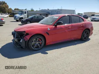 2022 Alfa Romeo Giulia Quadrifoglio with VIN ZARFAMEV2N7664274, listed as a Copart auction lot 56321085 with 25,644 mi miles and Non repairable. Bid and sale history available at DreamBid. Image 1.