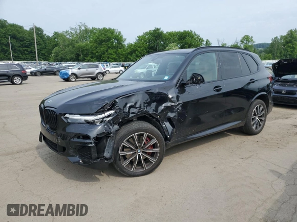 2021 BMW X5 xDrive40i z VIN 5UXCR6C05M9E78676, wystawiony jako Copart lot #60026475 z przebiegiem 50 772 mil mil oraz Szkoda całkowita • Salvage title. Historia ofert i sprzedaży dostępna na DreamBid. Obrazek 1.