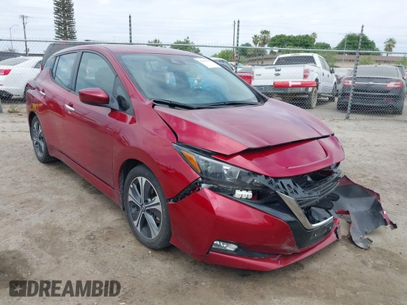 2022 Nissan LEAF SV with VIN 1N4AZ1CV8NC563090, listed as a IAAI auction lot 42086289 with 24,215 mi miles and . Bid and sale history available at DreamBid. Image 1.