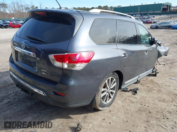 2014 Nissan Pathfinder Platinum with VIN 5N1AR2MM6EC604107, listed as a IAAI auction lot 41596835 with 110,125 mi miles and . Bid and sale history available at DreamBid. Image 4.