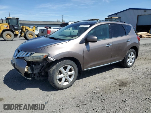 2009 Nissan Murano S with VIN JN8AZ18WX9W142797, listed as a Copart auction lot 54990065 with 205,394 mi miles and Clean Title. Bid and sale history available at carsss.com. Image 1.