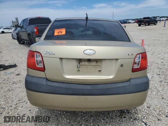 2008 Kia Rio LX with VIN KNADE123586383830, listed as a Copart auction lot 66807804 with 236,377 mi miles and Salvage Title. Bid and sale history available at DreamBid. Image 6.