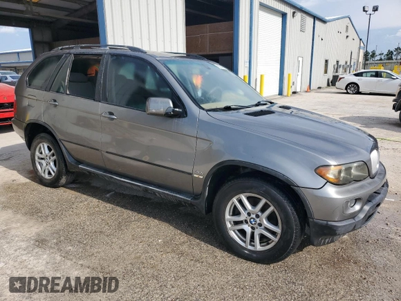 2005 BMW X5 3.0i with VIN 5UXFA13545LU48461, listed as a Copart auction lot 60874404 with 191,514 mi miles and Salvage Title. Bid and sale history available at carsss.com. Image 4.