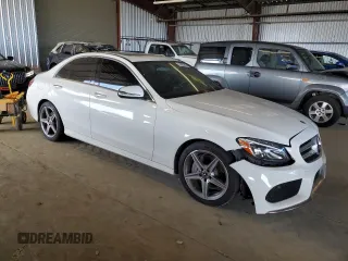2018 Mercedes-Benz C 300 with VIN 55SWF4JB9JU280132, listed as a Copart auction lot 61803625 with 44,298 mi miles and Salvage title. Bid and sale history available at DreamBid. Image 4.