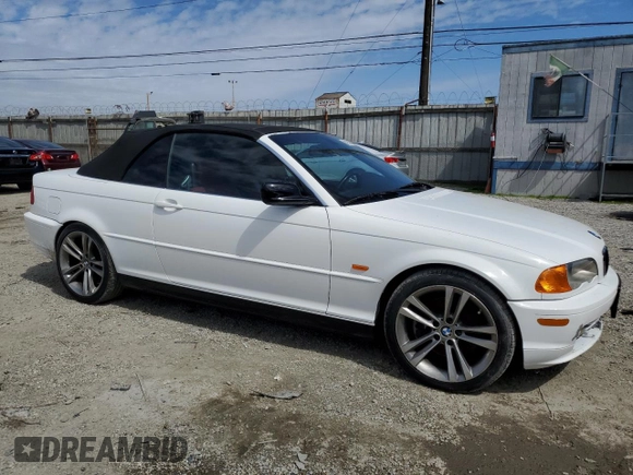 2001 BMW 3 Series 330Ci with VIN WBABS53401JU86736, listed as a Copart auction lot 49316555 with 0 mi miles and Salvage Title. Bid and sale history available at carsss.com. Image 4.
