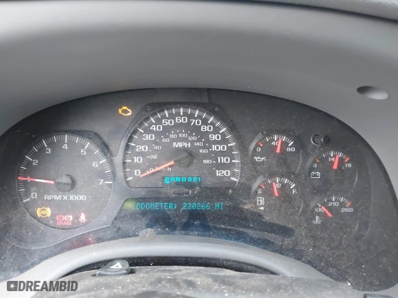 2005 Chevrolet TrailBlazer LT with VIN 1GNDT13S252382322, listed as a IAAI auction lot 41383480 with 220,266 mi miles. Bid and sale history available at carsss.com. Image 7.