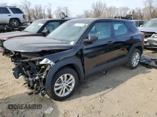 2021 Chevrolet TrailBlazer LS with VIN KL79MMS21MB169159, listed as a Copart auction lot 47581075 with 76,886 mi miles and Salvage Title. Bid and sale history available at DreamBid. Image 1.