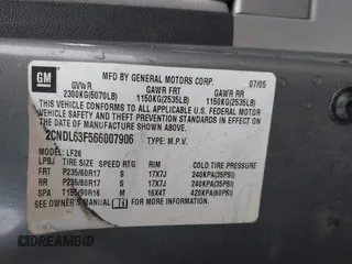 2006 Chevrolet Equinox LT z VIN 2CNDL63F566007906, wystawiony jako IAAI lot #41783318 z przebiegiem 109 420 mil mil oraz . Historia ofert i sprzedaży dostępna na DreamBid. Obrazek 9.