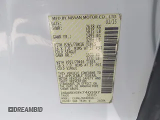 2015 Nissan Frontier S with VIN 1N6AD0EV3FN740597, listed as a IAAI auction lot 42257170 with 171,582 mi miles and . Bid and sale history available at DreamBid. Image 9.