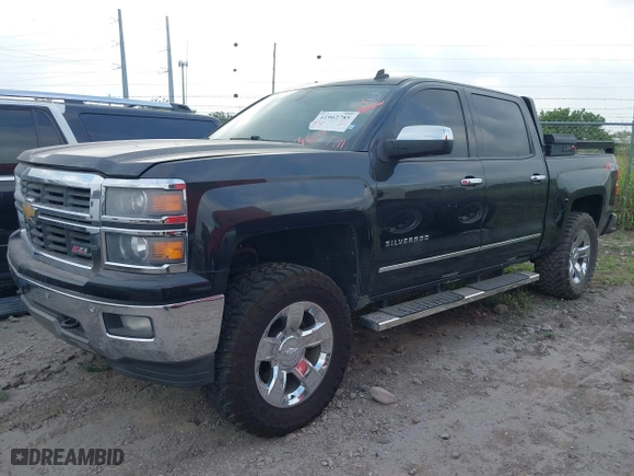 2014 Chevrolet Silverado 1500 LTZ with VIN 3GCUKSECXEG229900, listed as a IAAI auction lot 41962785 with 156,984 mi miles. Bid and sale history available at carsss.com. Image 2.
