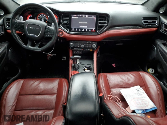 2021 Dodge Durango SRT Hellcat with VIN 1C4SDJH97MC605837, listed as a Copart auction lot 76390414 with 35,876 mi miles and Salvage Title. Bid and sale history available at DreamBid. Image 8.