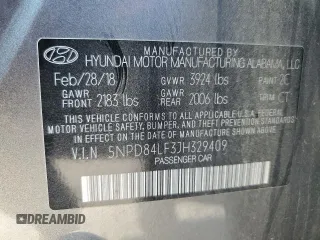 2018 Hyundai Elantra SEL with VIN 5NPD84LF3JH329409, listed as a Copart auction lot 74420824 with 111,467 mi miles and Salvage Title. Bid and sale history available at DreamBid. Image 15.
