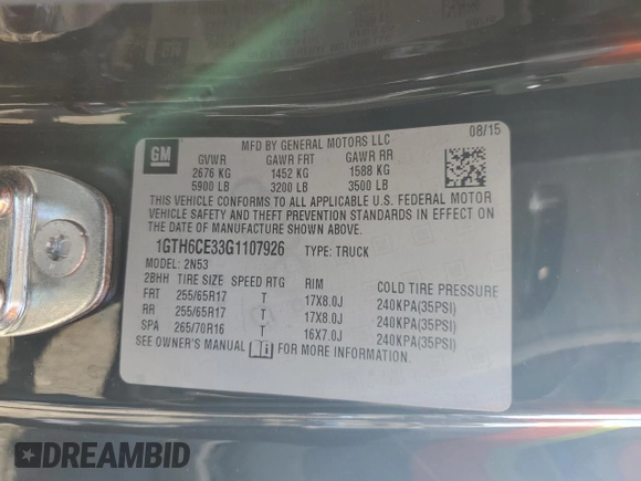 2016 GMC Canyon 4WD SLE with VIN 1GTH6CE33G1107926, listed as a Copart auction lot 43466295 with 0 mi miles and Salvage Title. Bid and sale history available at carsss.com. Image 12.