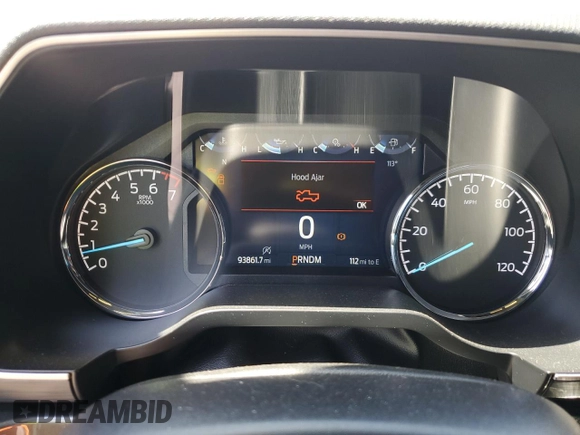 2021 Ford F-150 XL with VIN 1FTEW1C83MKD01786, listed as a Copart auction lot 60635105 with 93,861 mi miles and Salvage title. Bid and sale history available at DreamBid. Image 9.