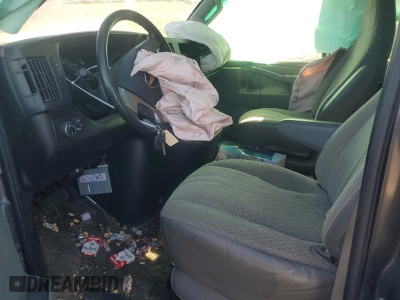 2016 Chevrolet Express Passenger LT with VIN 1GAZGPFF4G1243590, listed as a Copart auction lot 80019254 with Not provided miles and Salvage title. Bid and sale history available at DreamBid. Image 7.