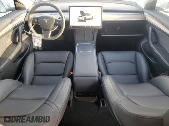 2022 Tesla Model 3 Long Range with VIN 5YJ3E1EB2NF201275, listed as a Copart auction lot 51952345 with 43,540 mi miles and Salvage Title. Bid and sale history available at DreamBid. Image 8.
