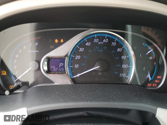 2012 Toyota Sienna XLE AAS with VIN 5TDYK3DCXCS278957, listed as a Copart auction lot 55783515 with 92,126 mi miles and Salvage Title. Bid and sale history available at DreamBid. Image 9.