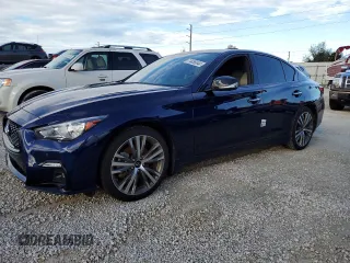 2023 Infiniti Q50 Sensory z VIN JN1EV7CP2PM512518, wystawiony jako Copart lot #74486644 z przebiegiem 12 919 mil mil oraz Nie do naprawy • Non repairable. Historia ofert i sprzedaży dostępna na DreamBid. Obrazek 1.