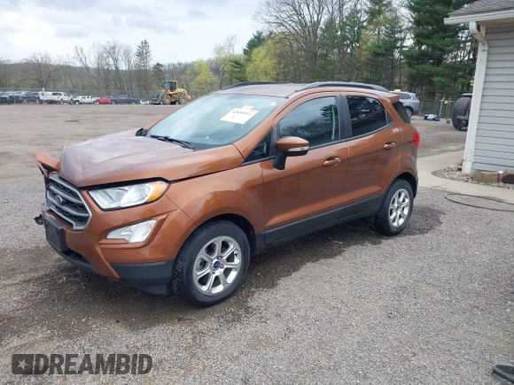 2018 Ford EcoSport SE with VIN MAJ3P1TEXJC229328, listed as a IAAI auction lot 42059911 with 27,531 mi miles. Bid and sale history available at carsss.com. Image 2.