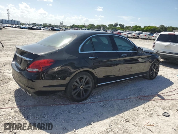 2017 Mercedes-Benz C 300 with VIN 55SWF4JBXHU210780, listed as a Copart auction lot 60922285 with 156,519 mi miles and Salvage title. Bid and sale history available at DreamBid. Image 3.