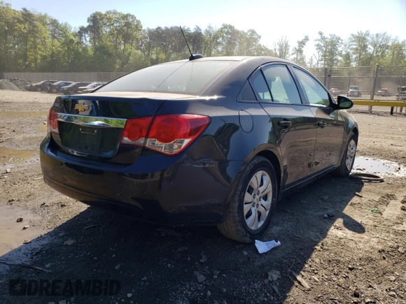 2015 Chevrolet Cruze LS with VIN 1G1PA5SH5F7264741, listed as a Copart auction lot 88030395 with 54,296 mi miles and Non Repairable. Bid and sale history available at DreamBid. Image 4.