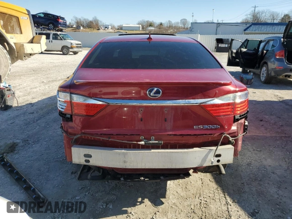 2013 Lexus ES 300h Hybrid with VIN JTHBW1GG6D2023419, listed as a Copart auction lot 47447185 with 0 mi miles and Salvage Title. Bid and sale history available at carsss.com. Image 6.