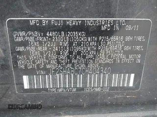2012 Subaru Forester X with VIN JF2SHABC7CH404340, listed as a IAAI auction lot 42256177 with 163,828 mi miles and . Bid and sale history available at DreamBid. Image 9.