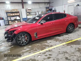 2018 Kia Stinger GT2 with VIN KNAE55LC7J6011762, listed as a Copart auction lot 51837305 with 63,897 mi miles and Salvage Title. Bid and sale history available at carsss.com. Image 1.