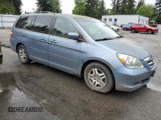 2005 Honda Odyssey EX-L with VIN 5FNRL38705B030402, listed as a Copart auction lot 54888425 with 196,215 mi miles and Clean title. Bid and sale history available at DreamBid. Image 4.