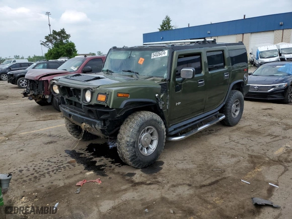2003 Hummer H2 with VIN 5GRGN23U93H122807, listed as a Copart auction lot 54326474 with 161,945 mi miles and Salvage Title. Bid and sale history available at carsss.com. Image 1.