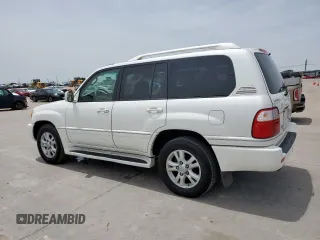 2004 Lexus LX 470 z VIN JTJHT00W743542910, wystawiony jako Copart lot #57187445 z przebiegiem 236 985 mil mil oraz Szkoda całkowita • Salvage title. Historia ofert i sprzedaży dostępna na DreamBid. Obrazek 2.