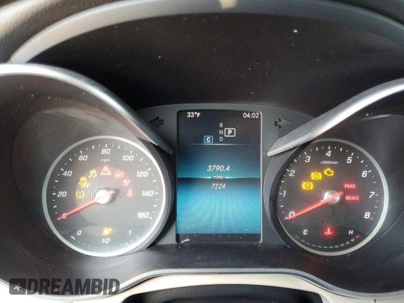 2020 Mercedes-Benz GLC with VIN W1N0G8EB4LF849854, listed as a Copart auction lot 88277315 with 7,224 mi miles and Salvage Title. Bid and sale history available at carsss.com. Image 9.