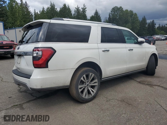 2020 Ford Expedition Max Limited z VIN 1FMJK2AT9LEA83966, wystawiony jako Copart lot #57096815 z przebiegiem 38 293 mil mil oraz Szkoda całkowita • Salvage title. Historia ofert i sprzedaży dostępna na DreamBid. Obrazek 3.