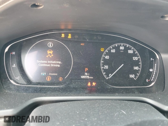 2018 Honda Accord EX with VIN 1HGCV1F40JA128038, listed as a Copart auction lot 56335995 with 109,775 mi miles and Salvage title. Bid and sale history available at DreamBid. Image 9.