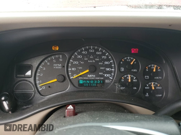 2001 Chevrolet Suburban LS z VIN 1GNFK16T21J183013, wystawiony jako Copart lot #57349135 z przebiegiem 91 139 mil mil oraz Szkoda całkowita • Salvage title. Historia ofert i sprzedaży dostępna na DreamBid. Obrazek 9.