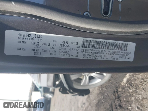 2015 Jeep Patriot High Altitude with VIN 1C4NJPFA1FD262834, listed as a IAAI auction lot 41758106 with 113,643 mi miles and . Bid and sale history available at DreamBid. Image 9.