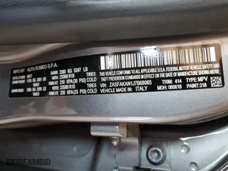 2018 Alfa Romeo Stelvio with VIN ZASFAKAN1J7B68985, listed as a Copart auction lot 53001095 with 0 mi miles and Clean Title. Bid and sale history available at carsss.com. Image 12.