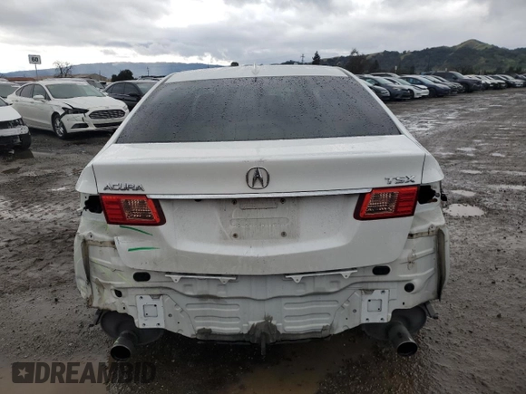 2012 Acura TSX Tech Pkg with VIN JH4CU2F65CC010274, listed as a Copart auction lot 43833645 with 124,911 mi miles and Salvage Title. Bid and sale history available at carsss.com. Image 6.