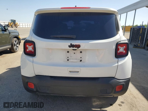 2018 Jeep Renegade Sport with VIN ZACCJAAB8JPG70147, listed as a Copart auction lot 52052215 with 60,821 mi miles and Salvage title. Bid and sale history available at DreamBid. Image 6.