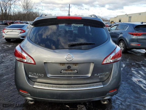 2014 Nissan Murano SL with VIN JN8AZ1MW3EW527618, listed as a Copart auction lot 43048765 with 106,692 mi miles and Salvage Title. Bid and sale history available at carsss.com. Image 6.