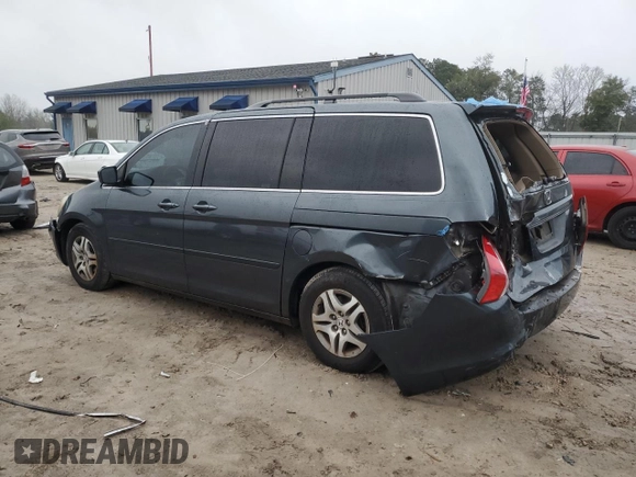 2006 Honda Odyssey EX-L with VIN 5FNRL38616B460593, listed as a Copart auction lot 46496915 with 205,948 mi miles and Salvage Title. Bid and sale history available at carsss.com. Image 2.