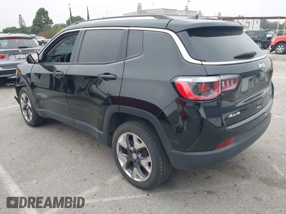 2019 Jeep Compass Limited with VIN 3C4NJDCB4KT594525, listed as a IAAI auction lot 42472846 with 84,815 mi miles and . Bid and sale history available at DreamBid. Image 3.