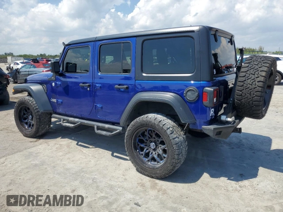 2019 Jeep Wrangler Unlimited Sport S with VIN 1C4HJXDN7KW532960, listed as a Copart auction lot 50556645 with 103,172 mi miles and Salvage title. Bid and sale history available at DreamBid. Image 2.